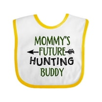 Inktastic Mommys Future Hunting Buddy Boys or Girls Baby Bib