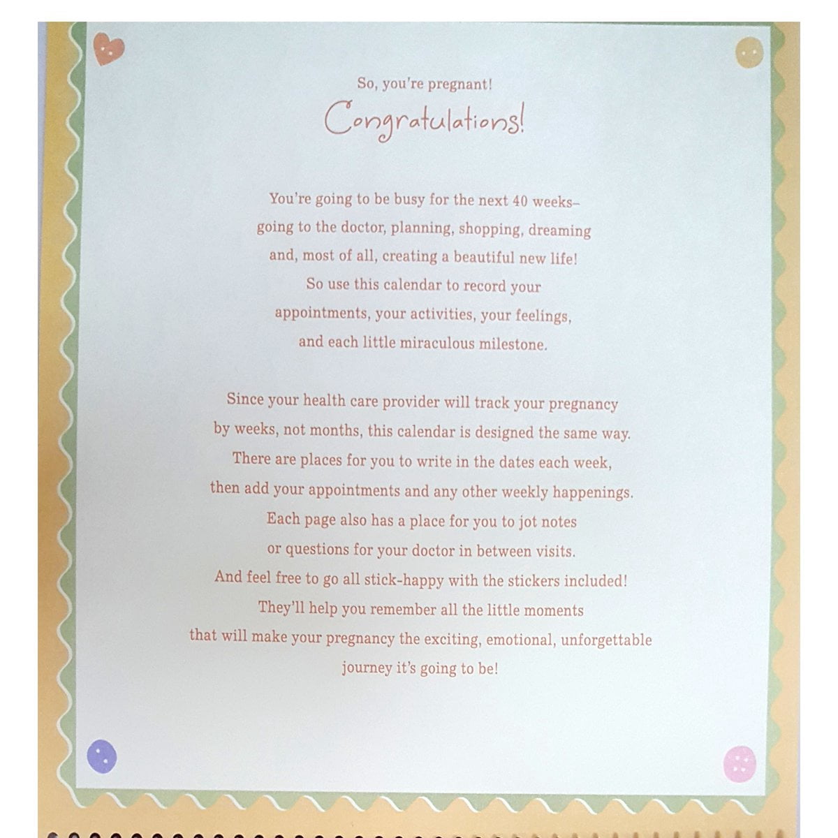 Hallmark Baby Pregnancy Calendar - Walmart.com