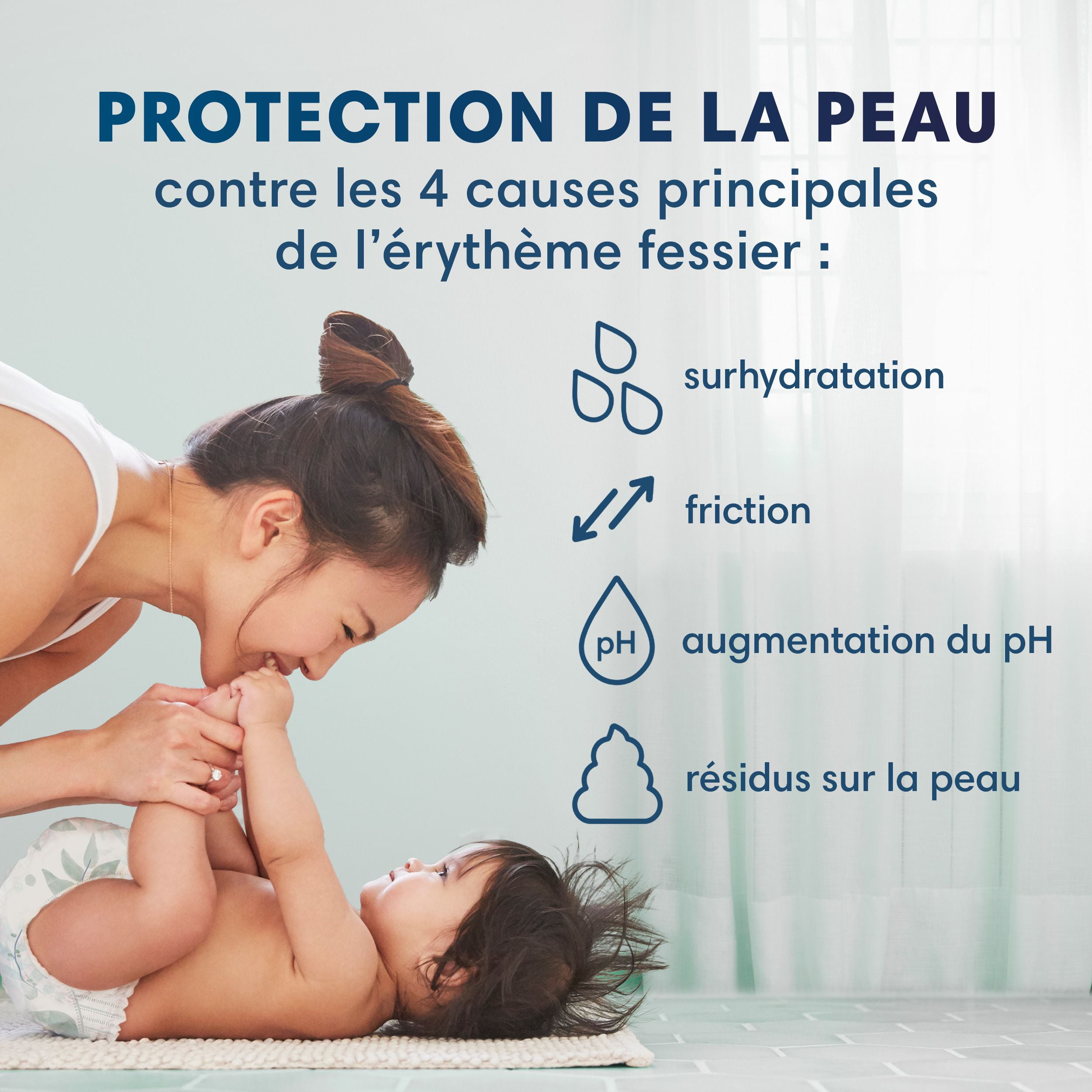 Couches pour bébés Pampers Pure, taille 2 ( à [12 lb à 18 lb]), jusqu’à 100 % sans fuites, couches douces hypoallergéniques haut de gamme