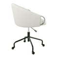 thumbnail image 5 of LumiSource Black Metal, Silver Metal, White PU Claire Task Chair, 5 of 6
