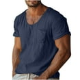 thumbnail image 1 of fheaev T-Shirts à Manches Courtes pour Hommes Col Rond Décontracté Basique Chandail Blouses Haut Été Plage T-Shirts Sport Doux Ajustés, 1 of 6