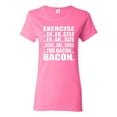 thumbnail image 1 of Ladies Exercise Eggs Are Sides For Bacon T-Shirt Tee, 1 of 2