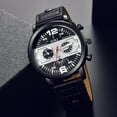 thumbnail image 2 of Jewelry VerPetridure Couple Leather Band Analog Quartz Round Wrist Business men's watch, 2 of 5