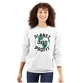 thumbnail image 3 of Save Planet Love Earth Climate Change Unisex Plus Fleece Graphic Sweatshirt Brisco Brands 2X, 3 of 5