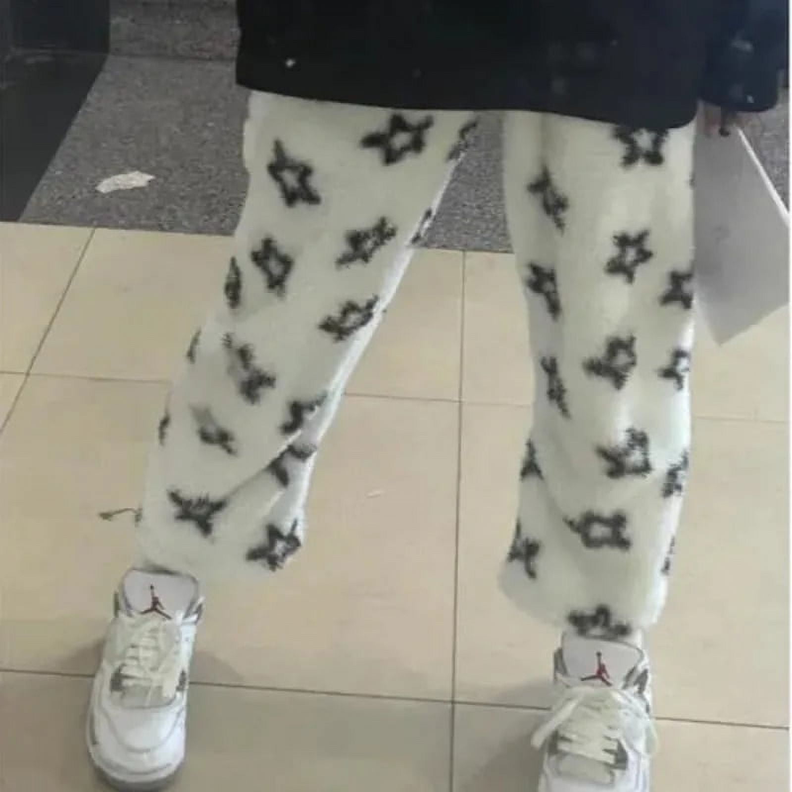 Fashion Star Fluffy Pj Pajamas Pants Y 2k Kawaii Casual Cute White Sleepwear Plush Pants Women Home Pyjama Pants Female Trouser Walmart