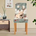 thumbnail image 4 of Yayeee 2 Pack Dining Chair Covers Stretch Parson Chairs Slipcovers Seat Protector, Winter Goose Scarves, 4 of 6