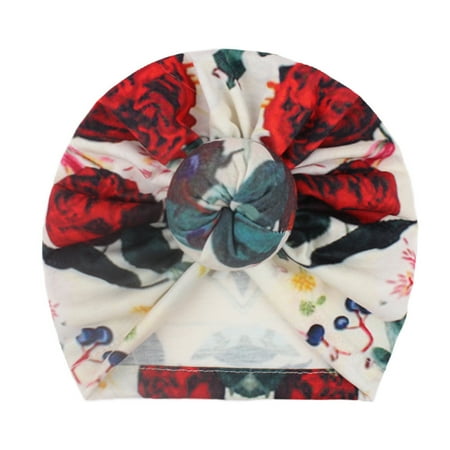 

Hat For Kids 1Pc Baby Fashion Print Hat Flowers Hat Winter Warm Hood Tire Cap