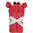 thumbnail image 2 of Luvable Friends Baby Boy Cotton Animal Face Hooded Towel, Lobster, One Size, 2 of 4