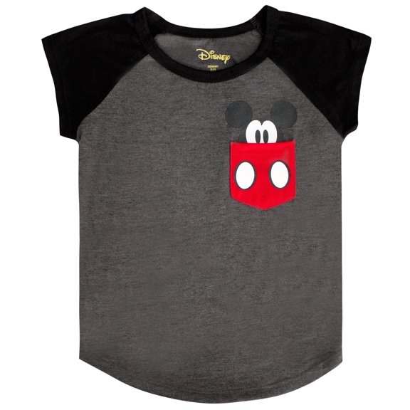 Mickey Mouse Youth Sized Peeking Pocket Tee-Small (6-6x)