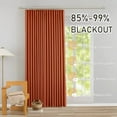 thumbnail image 2 of Burnt Orange Pinch Pleated Blackout Curtains with Hooks - 120 inch Length Room Darkening Thermal Insulated Window Curtain Panels Ceiling to Floor for Living Room 2 Panel 40" Wx120 L, 2 of 7