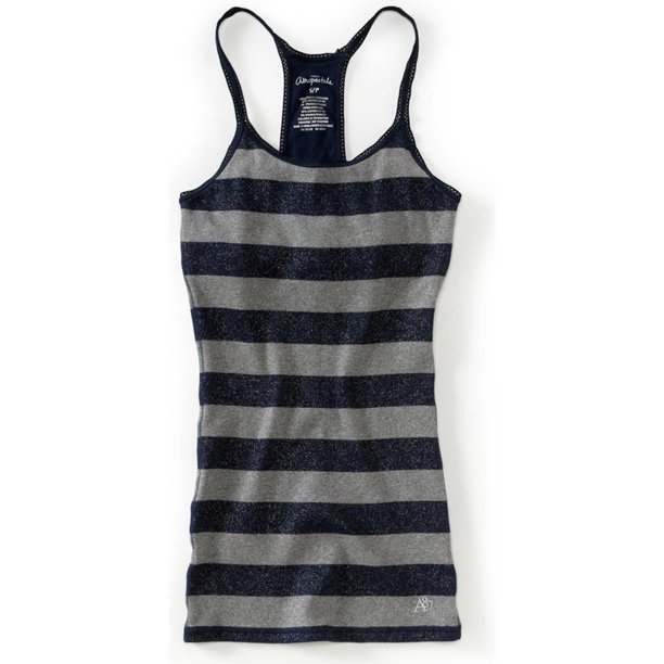 Aeropostale Racer Back Bra integrado para mujer, camiseta sin mangas, azul, XS Aeropostale Cami