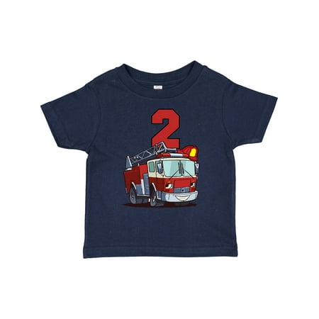 

Inktastic 2nd Birthday Fire Truck Gift Toddler Boy or Toddler Girl T-Shirt