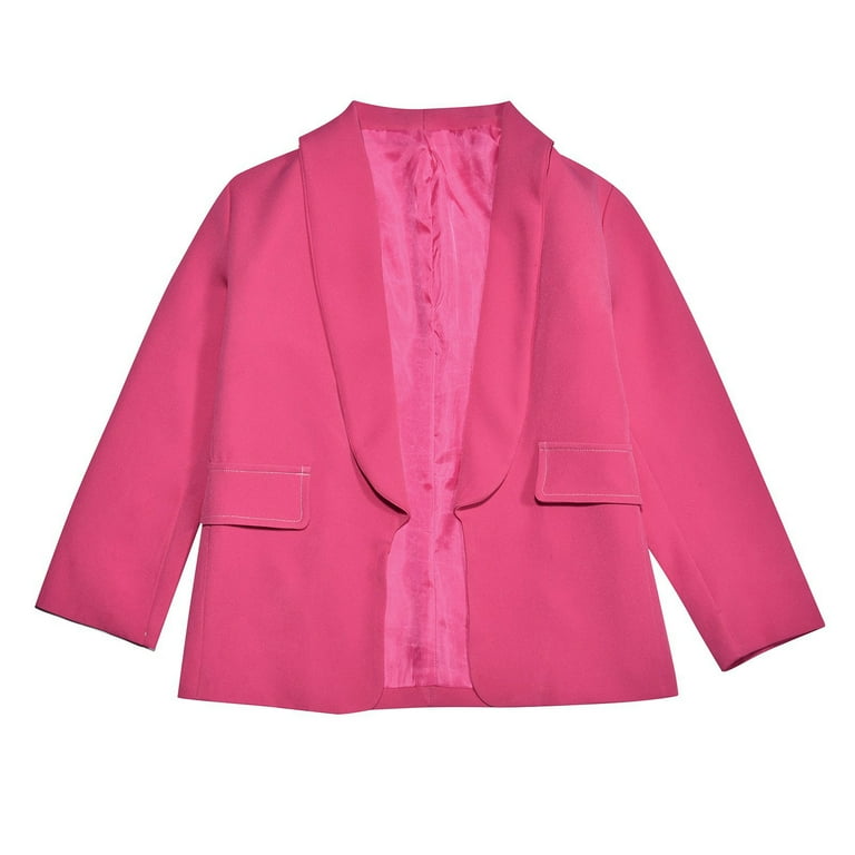 Sopiago Girls Blazer Jacket Long Sleeve Shawl Collar Sport Coat