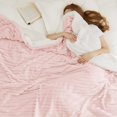 thumbnail image 2 of Manta de cama Sherpa Queen para invierno, 230 x 230 cm, color rosa, 2 of 7