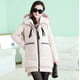 thumbnail image 3 of Chaqueta acolchada de algodón para mujer, abrigo de invierno holgado con capucha y relleno de algodón, talla grande y longitud media, 3 of 5