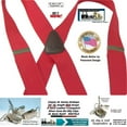 thumbnail image 2 of Holdup Brand Classic Series Red X-back XL Suspenders with Patented No-slip Clips, 2 of 4
