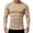 Gold, variant on Men's Mock Neck Thermal Undershirt, Solid Color Half High Neck Long Sleeve Fitted Thin Undershirt, For Home Relaxation Sky Blue XXXL