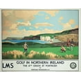 thumbnail image 2 of Unknown 14x12 White Modern Wood Framed Museum Art Print Titled - Golf - Northern Island, 2 of 4