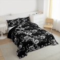 thumbnail image 4 of Manfei Romantic Grey Rose Bedding Comforter Set, Western Valentines Day Twin Comforter Sets, Teens Adult Men Women Reversible Bedding Set, Lightweight Room Decor, 2-Piece, 4 of 9