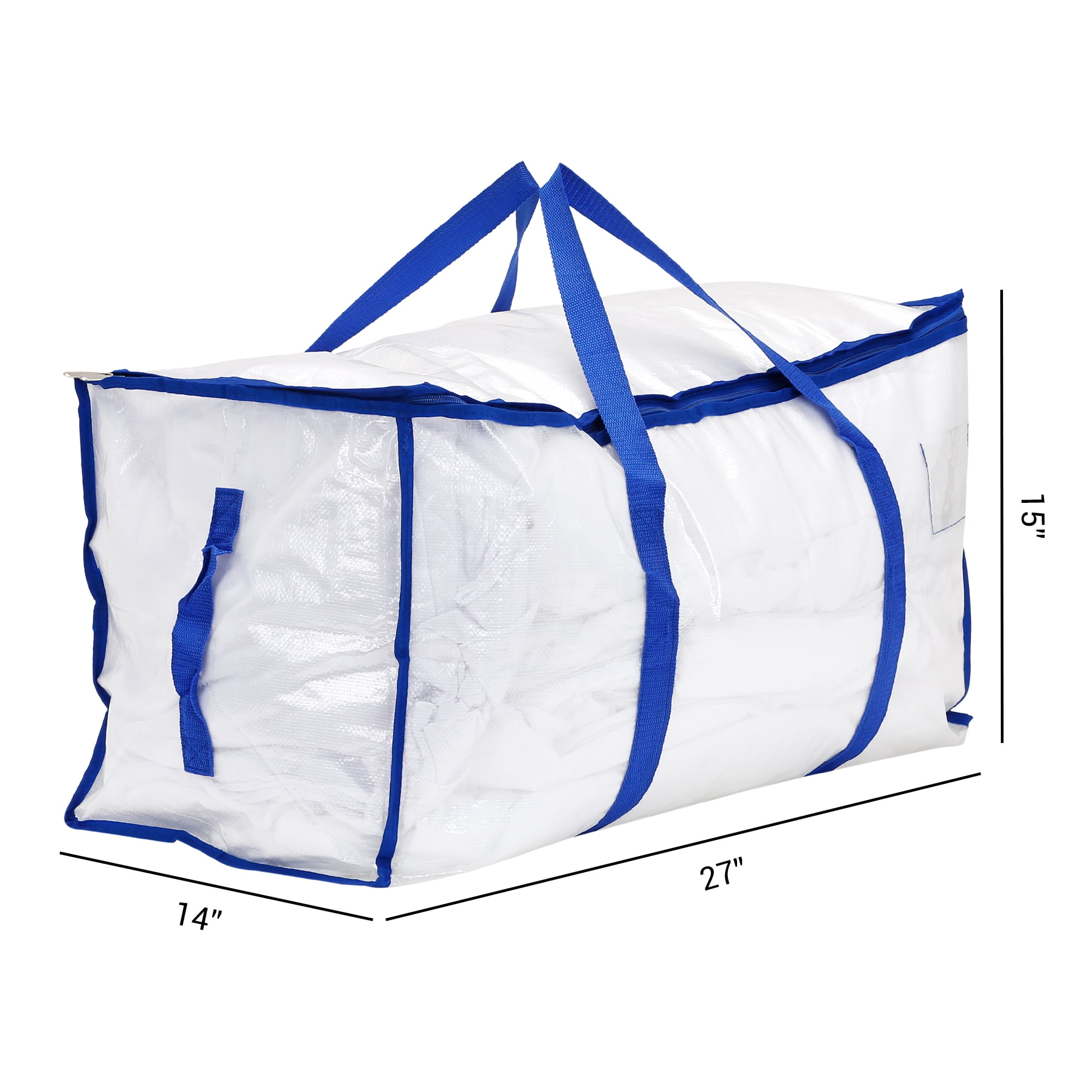 Unique Bargains 1 Pack Clothes Storage Foldable Storage Bags for Closet Organizers Blue