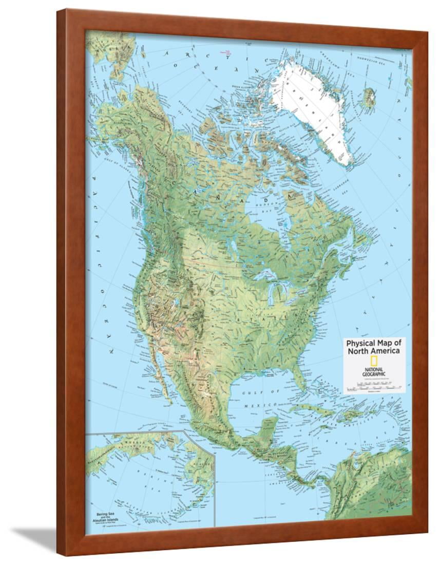 2014 north america physical national geographic atlas of