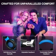 SPBPQY G2000 Gaming Headsets, Noise Cancelling Over-Ear Headset with Mic for PC/P4/P5 Surround Stereo Gaming Headphones with LED Light (Blue)