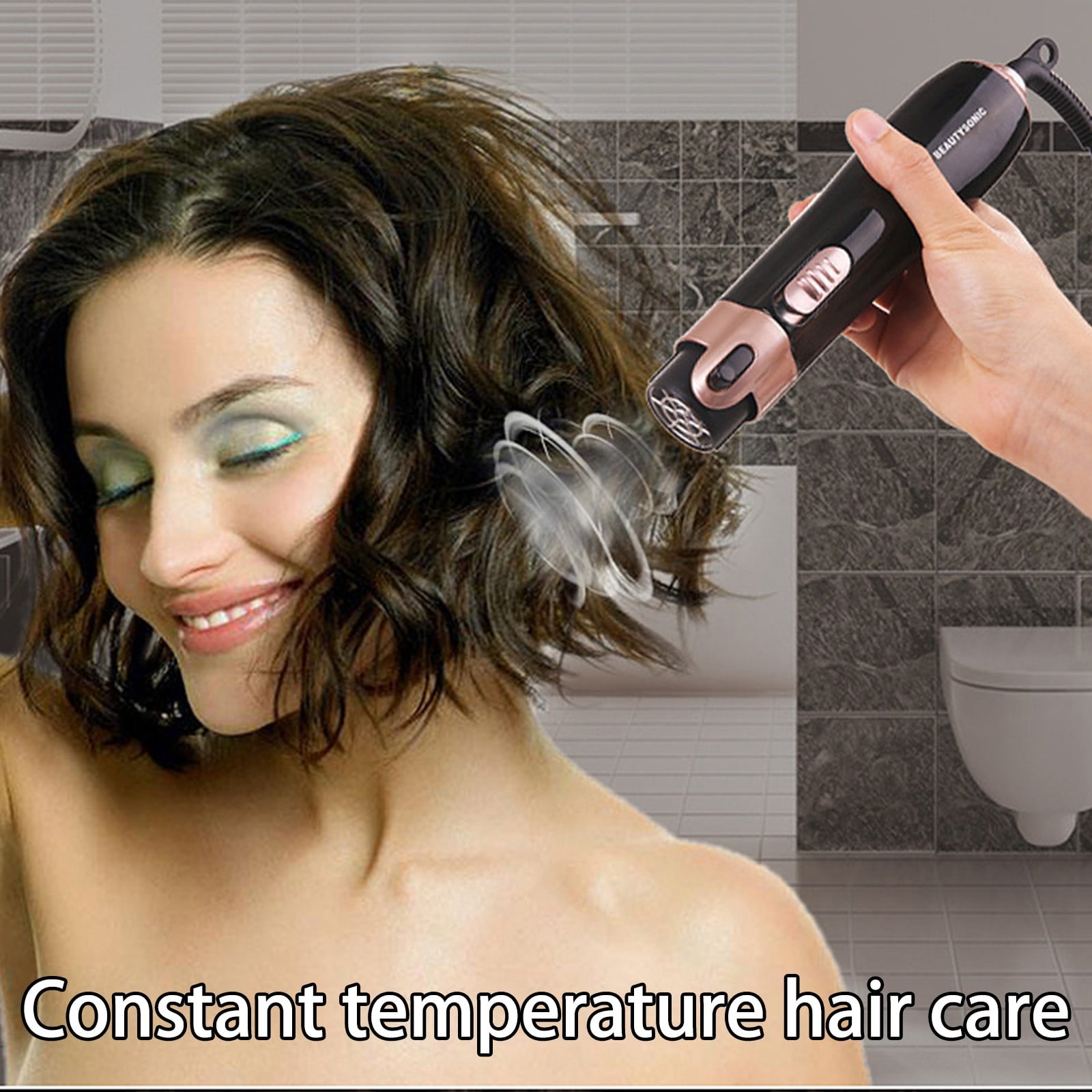 Yoofe 3 in 1 Curling Set Automatic Hair Curler Ceramic Wand Dual Voltage Curling Iron with Brush Head Travel Curling Iron for Long or Short Hair 110V US Plug