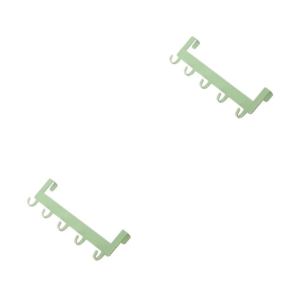 Gancho para puerta montado en la pared Advancent sin perforaciones ganchos para colgar ropa Verde 2Conjunto