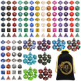 thumbnail image 1 of Juego de dados poliédricos CiaraQ DND 26 x 7 (182 piezas) con bolsa, 1 of 9