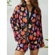 thumbnail image 3 of Conjunto de pijama de primavera y verano para mujer, blusa estampada de manga larga y pantalones cortos holgados, ropa de dormir para estar en casa, 3 of 6