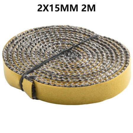 

Black Flat Stove Rope Self Adhesive Glass Seal Stove Fire Rope 10mm Wide x 2mm 15 mm
