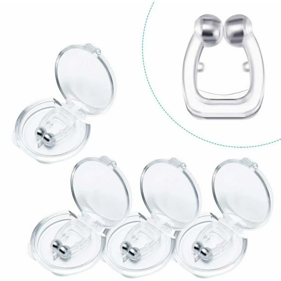 6 Pieces Magnetic Nose Clip - New Concept | New Nose Clip For Possible Reduction Of Snoring And Better Breathing | For Quiet And Relaxed Nights | Incl. Nose Clip Anti Snoring Aid With Transport Box