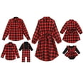 thumbnail image 7 of FYMNSI Christmas Matching Family Outfits Mommy and Me Red Plaid Dresses Father Son Button Down Shirts Xmas Photoshoot Set (Boy 2T), 7 of 7