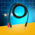 thumbnail image 4 of 3.5MM to 2RCA Component ABS Cord AV Cable Audio Video Cord for Tablet Laptop Amplifier TV 2m, 4 of 8