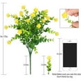 thumbnail image 5 of 6 Bundles Artificial Flowers Outdoor Fake Flowers, UV Resistant Faux Plastic Greenery Shrubs Plants for Hanging Garden Porch Window Box Decor Yellow, 5 of 9