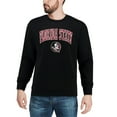 thumbnail image 3 of Men's Colosseum Black Florida State Seminoles Arch & Logo Crew Neck Sweatshirt, 3 of 4