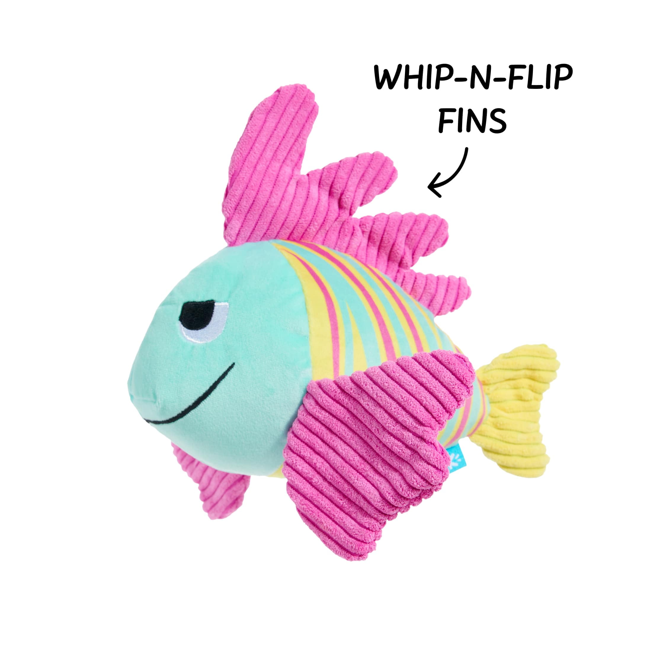 BARK Lion Fish Larry Plush Dog Toy, for Medium-Large Dogs