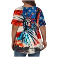 thumbnail image 4 of SELONE Fourth of July Print Cute Shirts for Women Star Pullover Crewneck Short Sleeve Tops Patriotic Graphic Clothes, 4 of 5
