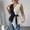 Beige, variant on Women’s Camisole 2026 Contrasting Blouses Bandage Pleated V-Neck Fashionable Tank Top