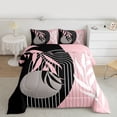 thumbnail image 2 of Homewish Botanical Plants Leaves Full Size Comforter Sets 3-Piece for Female Men Women,Retro Vintage Aesthetic Bedding Comforter Set,Mid Century Stripes Lightweight Bedding Sets, 2 of 8
