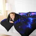thumbnail image 2 of Manfei Dreamy Starry Sky Bedding Sets Twin with Comforter, Glitter Stars Comforter Sets Twin Size, Black Blue Reversible Down Comforter, Ultra Soft Room Decor, 2 Pieces, 2 of 8