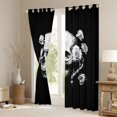 thumbnail image 3 of Homewish Goth Sugar Skull Blackout Curtains,Romantic Rose Floral Curtains Pack of 2 (42x84 Each),Halloween Living Room Curtains, 3 of 6