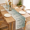thumbnail image 3 of Table Runner 72 Inches Long for Kitchen Dining, Teal Green Eucalyptus Leaves Dresser Scarf Farmhouse, Dining Table Decorations for Wedding/Parties, Spring Plants Country Beige 13 x 72 In, 3 of 8