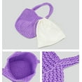 thumbnail image 3 of Kukuzhu Women Woven Hollow Handbag Handmade Fashionable concise Shoulder Woven Bag Vacation Retro Bag, 3 of 8