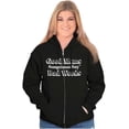 thumbnail image 5 of Good Moms Sometimes Say Bad Words Zip Hoodie Sweatshirt Women Brisco Brands X, 5 of 6