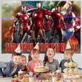 thumbnail image 5 of Iron Man Happy Birthday Anime Cartoon Theme Backdrops Banner Birthday Party Decor Supplies(5x3ft), 5 of 5
