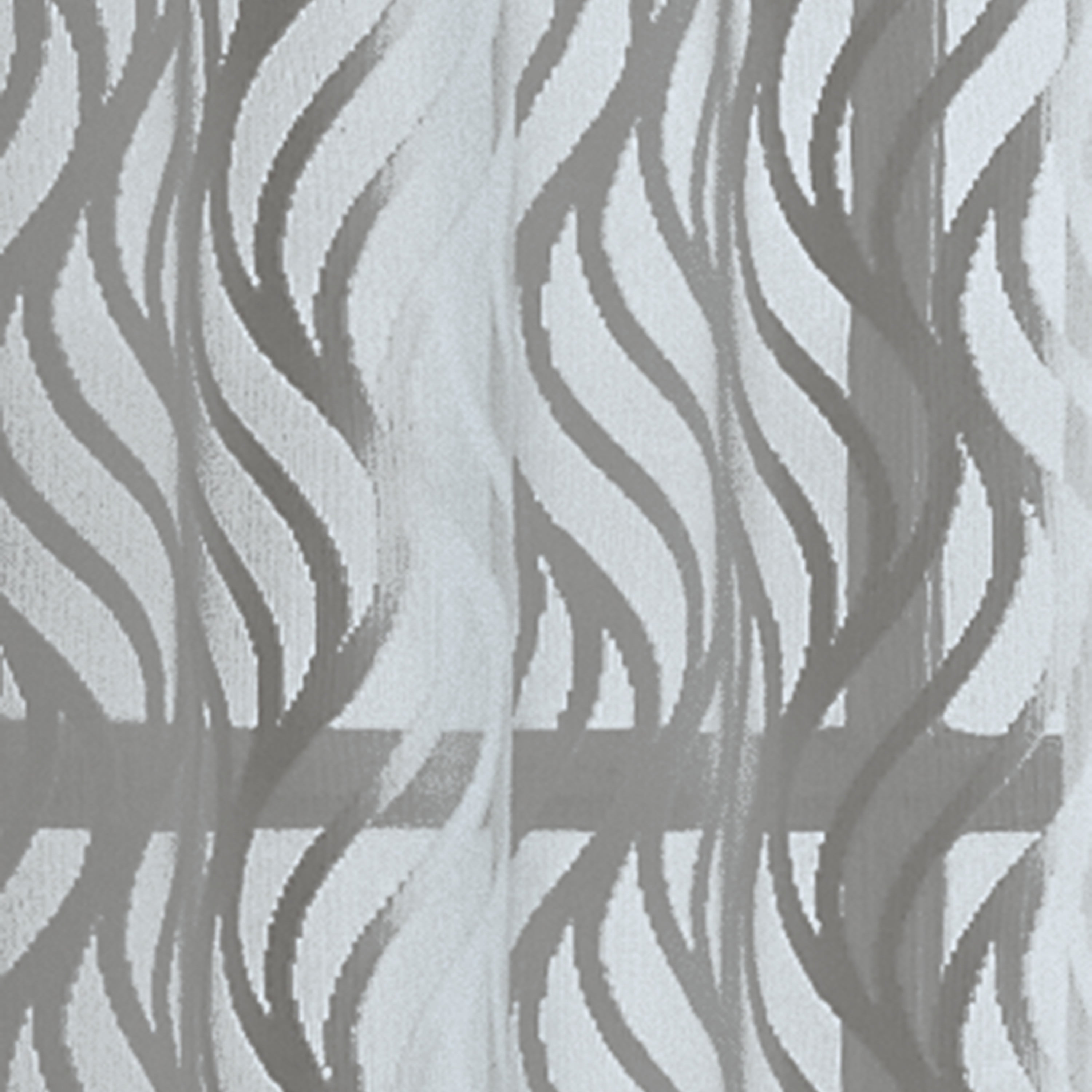 CHF Lyric Rod Pocket Sheer Curtain Panel, Knit Flame Ogee , Gray, Adult