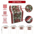 thumbnail image 6 of Burlap Table Runner 72 Inches Long,Winter Poinsettia Red Stripe Non-Slip Kitchen Table Runners for Dining Room Everyday Use Party Table Decorations Pink Green White Botanical, 6 of 9