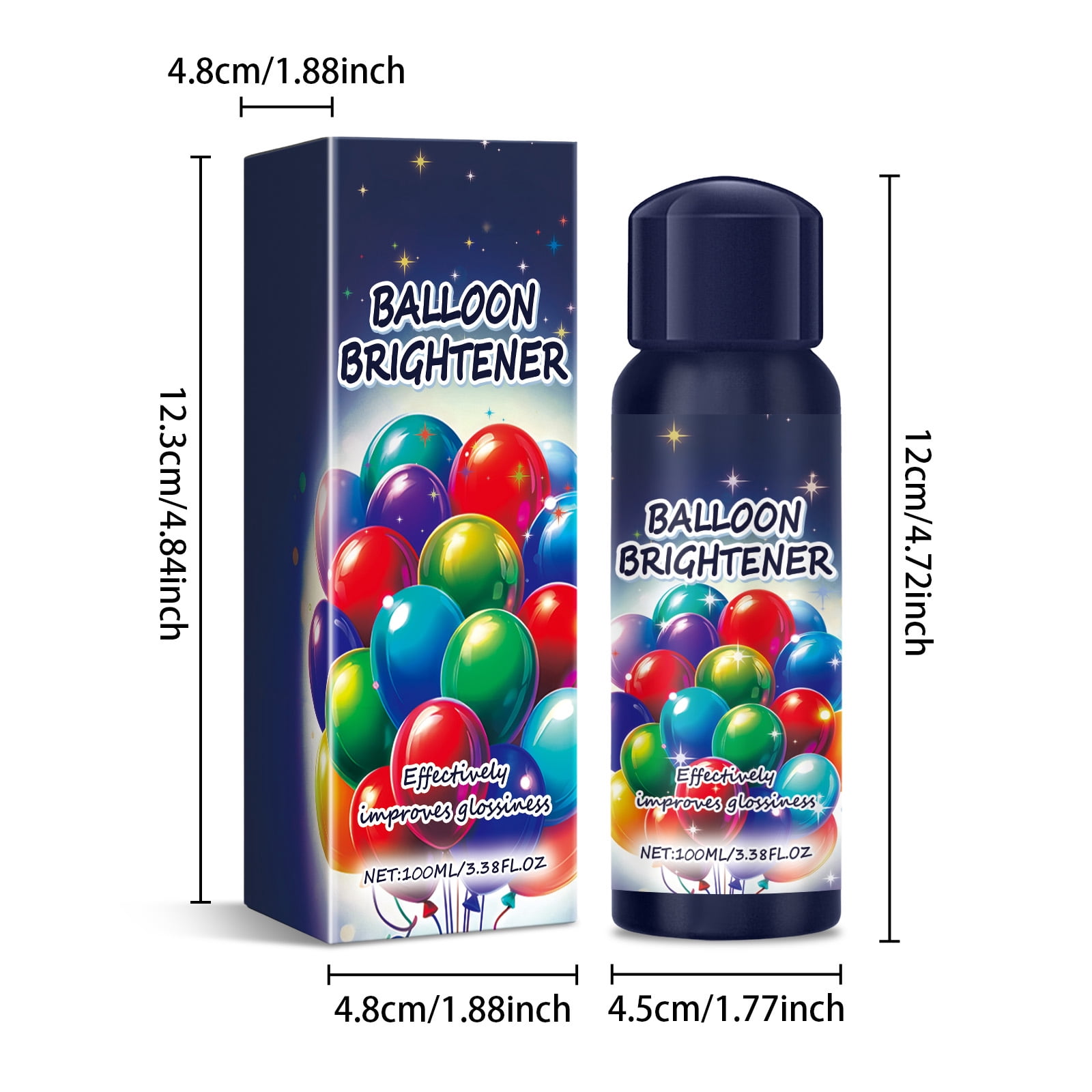 Alvantor Balloon Shine Spray, Instant High Shine, Waterproof, Long-lasting, Party and Event Decor, 3.38 fl.oz