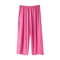 thumbnail image 5 of NMMUED Women's Casual Embroidered Cotton Linen Set for Seniors Short Sleeve Top with Delicate Flower Design Wide Leg Pants Lightweight Comfortable Two Piece Lounge Suit Travel Lounge Sets for Women, 5 of 5